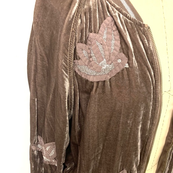 Anthropologie Velour Track Jacket - Picture 3 of 4